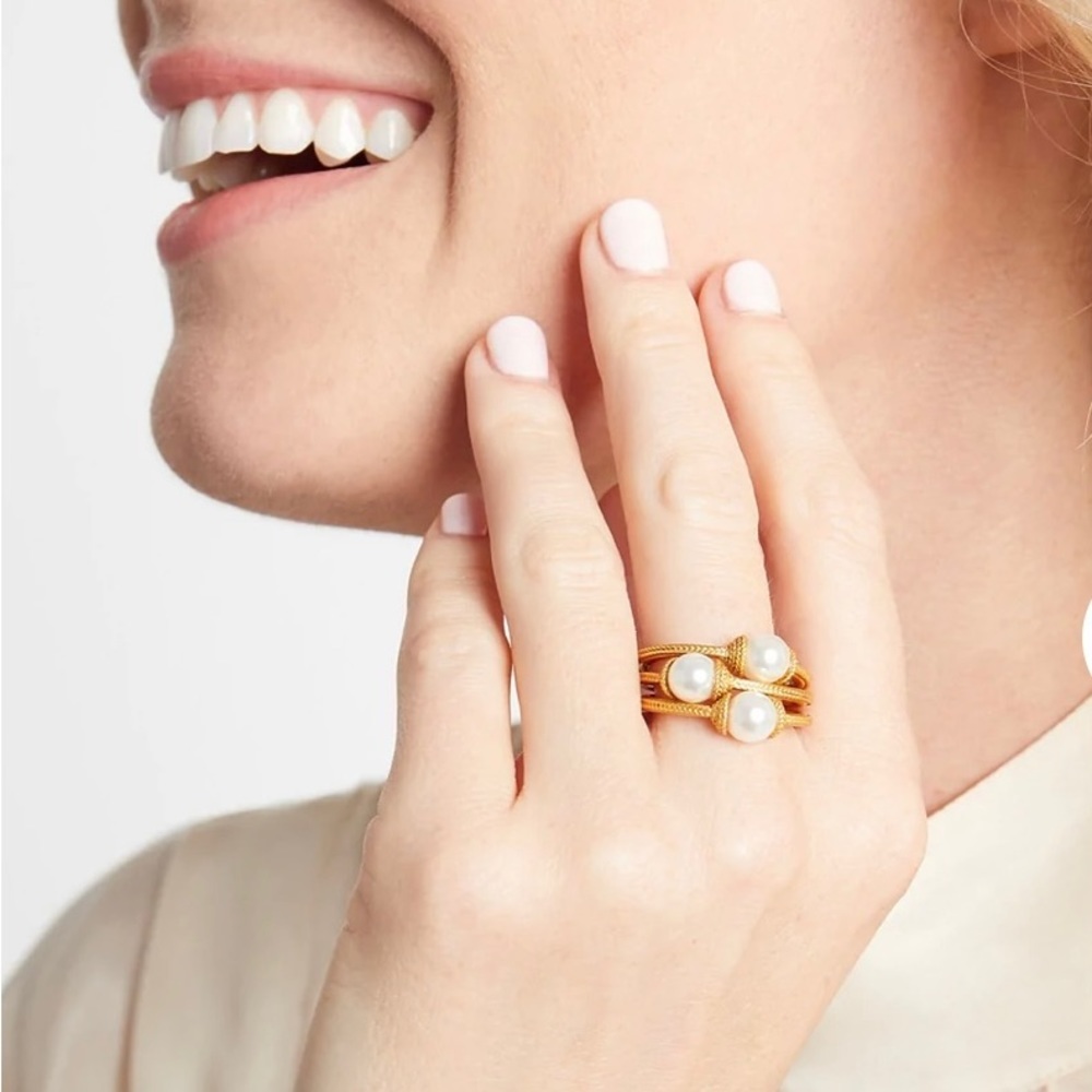 Julie Vos Calypso Trio Pearl ring - Picture 2 of 3